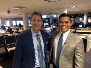 Financial Expert David Rae with Bob Decastro in the Fox 11 LA Newsroom